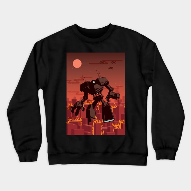 Giant Robot Crewneck Sweatshirt by Malchev